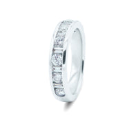 14K White Gold Chanel set and baguette Diamond Wedding Band