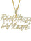Custom name pendant in 14K or 18K yellow gold with natural or lab-grown diamonds