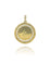 14K Yellow Gold Picture Pendant with diamonds around and a curved frame ,  Front gold piece