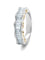 14k w/g Baguette Diamond Wedding Band with Millgrain design