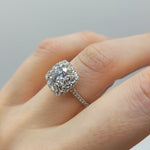 Lab grown Diamond ring in 14K white Gold  , on the hand