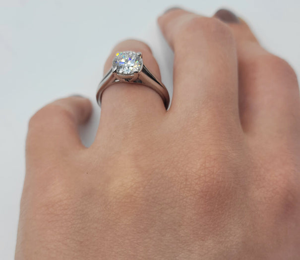 Engagement Ring in 14K White Gold