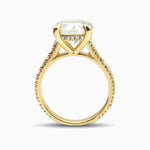 Hidden Halo Diamond engagement ring 3.03ct Lab Created center stone