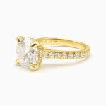 Hidden Halo Diamond engagement ring 3.03ct Lab Created center stone