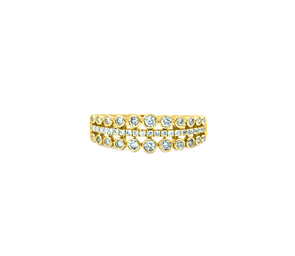 14K Yellow Gold Northern Star Diamond Ring