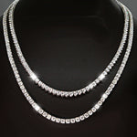 14K White Gold Diamond Tennis Chain