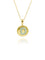 14K Yellow Gold Circle Pendant with Letter D