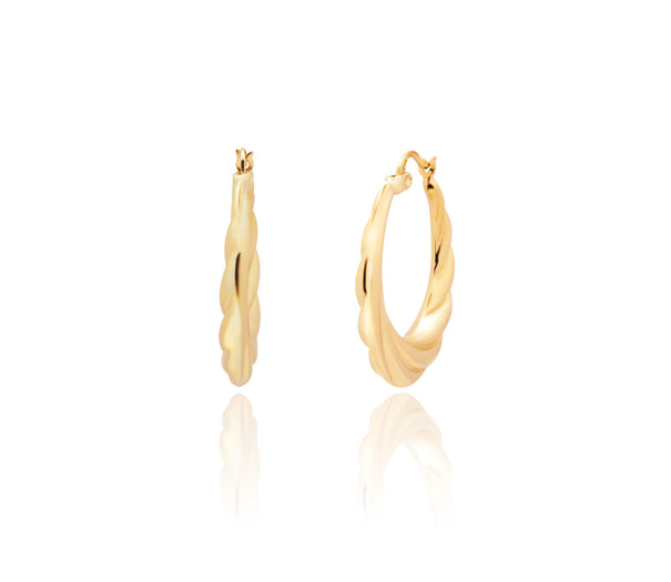 Medium Classic Twisted Hoop Earrings