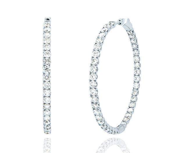 Large Diamond Hoops