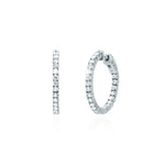 1.37 Carats Total Diamond Hoops