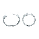 1.37 Carats Total Diamond Hoops