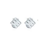 18K White Gold Small Baguette Earrings