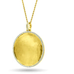 Custom Gold Round Picture Pendant