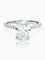Lab Grown Oval Diamond Engagement Ring in 14K White Gold, front view