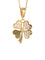 14K gold clover pendant with diamond accents for a luxury touch