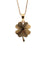 14K yellow gold clover pendant with a polished finish