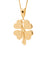 Elegant four-leaf clover gold pendant symbolizing luck and prosperity