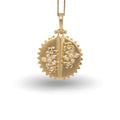 Diamond Round Flower Pendant