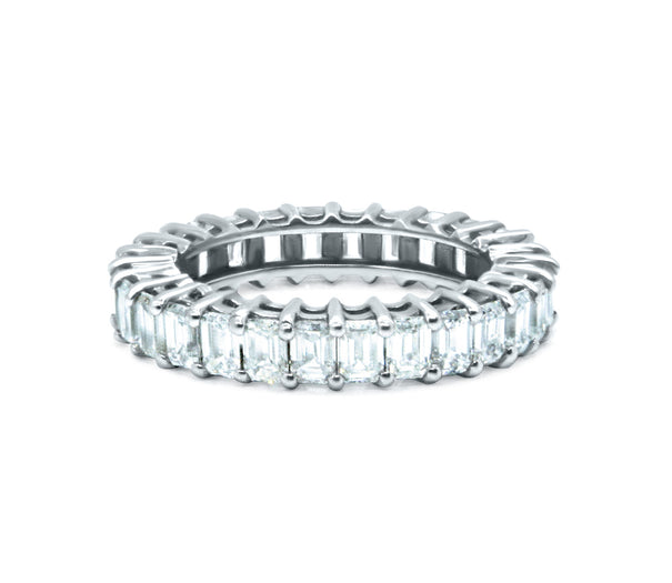 2.92 ct Eternity Emerald Cut Diamond Ring