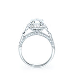 2.02 Total Carats Diamond Engagement Ring in 18K White Gold