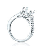 Oval Cathedral Engagement Ring Setting