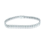 Illusion Setting Round Cut Diamond Tennis Bracelet