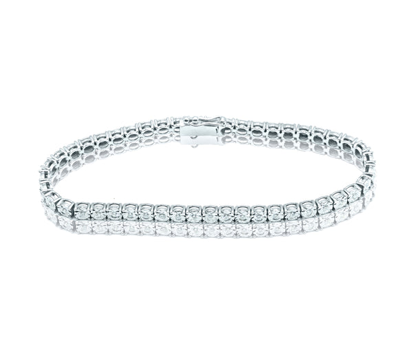 Illusion Setting Round Cut Diamond Tennis Bracelet