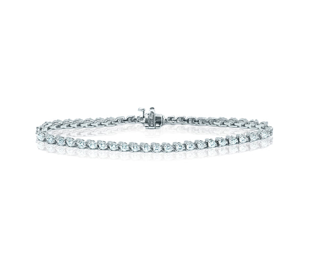 3 prong Diamond Tennis Bracelet