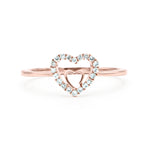 0.1 Carats Diamond Heart Ring