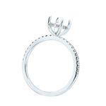 Oval-Cut Diamond Ring Setting