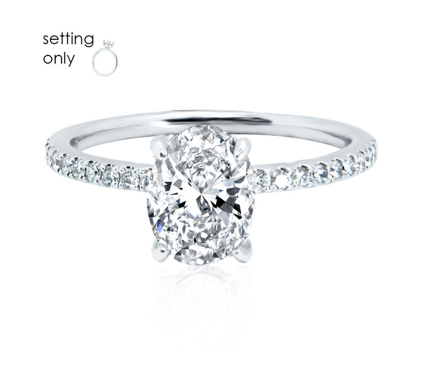 Oval-Cut Diamond Ring Setting