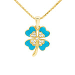 Four Leaf Clover Diamond Pendant