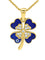 Beautiful 14K yellow gold clover pendant symbolizing luck and prosperity