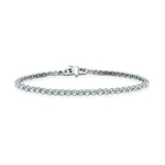 Crown Illusion Setting Diamond Tennis Bracelet