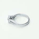 Engagement Ring in 14K White Gold, side view