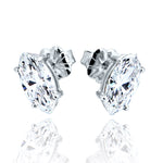 CVD Diamond Marquise Stud Earrings