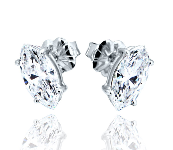 CVD Diamond Marquise Stud Earrings