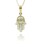 14K Yellow Gold Diamond Hamsa Charmy