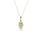 14K Yellow Gold Diamond Hamsa Charmy