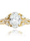 Twisted cluster engagemennt ring OVAL center 1.58ct