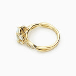 Twisted cluster engagemennt ring OVAL center 1.58ct
